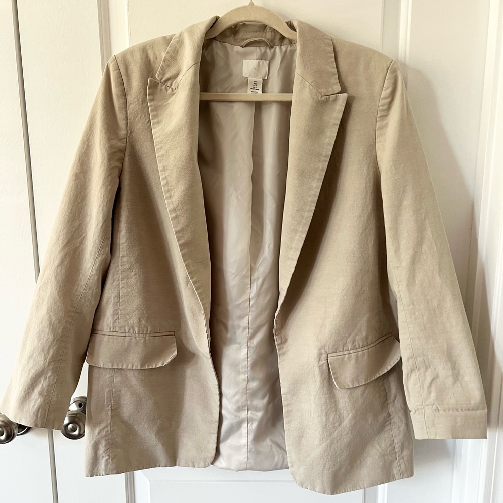 H&M Women’s Cream Blazer | Size Large - Picture 2 of 6